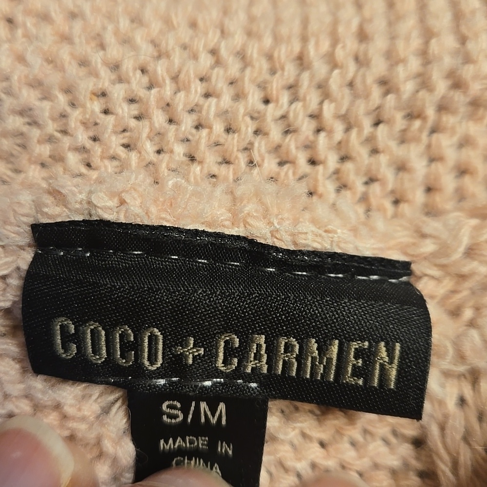 Coco + Carmen Soft Cable Knit Sweater - Light Pink - Picture 2 of 5